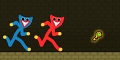 Red and Blue Stickman Huggy